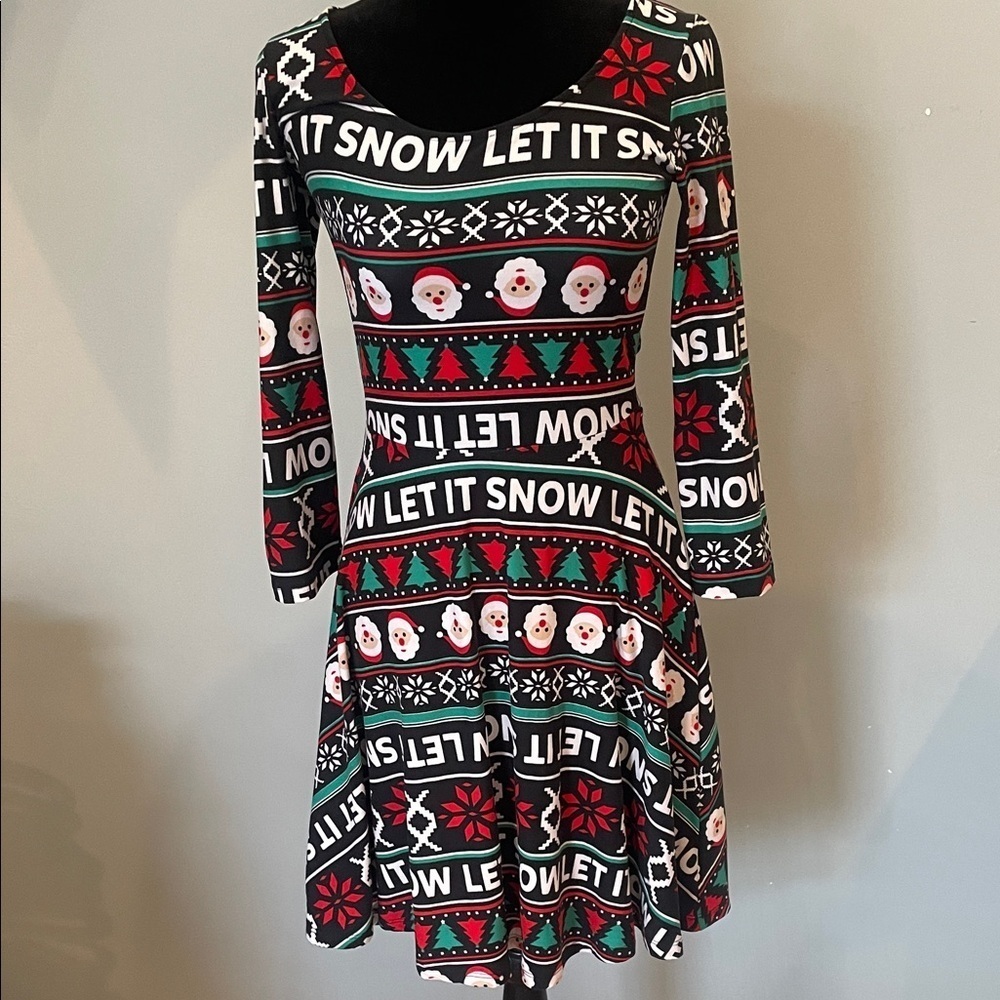 Festive Black and Red Holiday Dress women’s small
